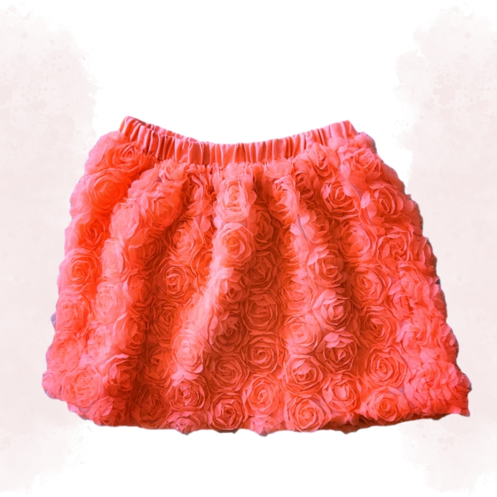 Cherokee Rosette Mini Skirt - Vibrant Coral, Girls 14/16